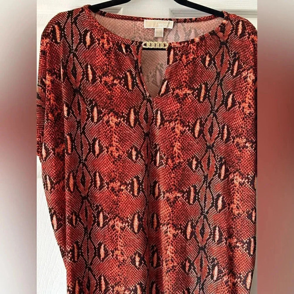 Women’s Michael Kors Orange Mini‎ Snake Print Dress. Size M. - Picture 5 of 8